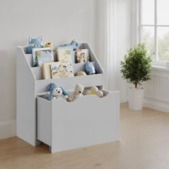 Toy Storage Rack, Kids Bookshelf and Toy Organiser with 3 Shelves, for Children's Room and Playroom
