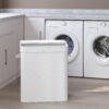 Laundry Hamper with Lid, Bamboo Laundry Basket, Removable