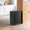 40L Double Kitchen Bin with Lids, Rubbish Bin, Soft Close with Plastic Inner Buckets
