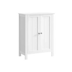 Bathroom Floor Storage Cabinet, Freestanding Bathroom Storage Unit with 2 Adjustable Shelves, Bathroom Cabinet