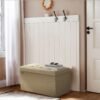 Storage Ottoman Bench, 38 x 76 x 38 cm, End of Bed Bench