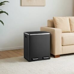 30 L Double Kitchen Bin for Recycling and Waste, Rubbish Bin, Soft Close