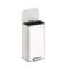 Kitchen Bin 30 L Soft-Close Lid Wide Non-Slip Pedal Cloud White