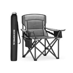 Camping Chair with Cup Holder Foldable Slate Grey