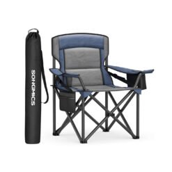 Camping Chair with Cup Holder Foldable Harbor Blue