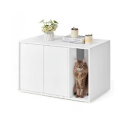 Superfast Toolless Assembly Cat Litter Box Enclosure Snow White
