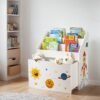 Toy Storage Rack, Kids Bookshelf and Toy Organiser with 3 Shelves, for Children's Room and Playroom