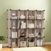 16-Cube Storage Organizer, Plastic Storage Shelf for Closet, Bedroom Living Room