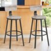Bar Stools Set of 2, Bar Height Barstools with Back, Counter Stools Bar Chairs with Backrest