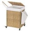 Rolling Hamper with Removable Liner, 120L Laundry Basket, for Bedroom or Laundry Room
