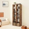 10-Cube Shelving Unit, Living Room Bookcase, Brown