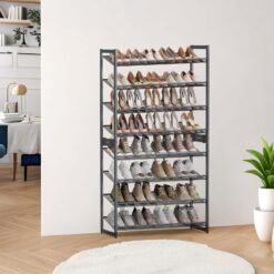 Shoe Rack, 8-Tier Shoe Organizer, Metal Shoe Storage