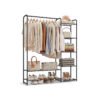 Clothes Rack Open Wardrobe 29 x 112 x 158.4 cm Metal Ink Black