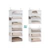 Hanging Wardrobe Organiser 6-Tier Separable Foldable Cloud White