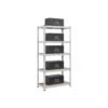 Heavy duty metal storage shelf with adjustable shelves Silver