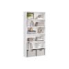 5-Tier Wooden Bookcase Shelf 24 x 80 x 160.7 cm, Cloud White