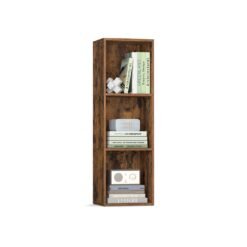 3-Tier cube bookshelf with open shelves