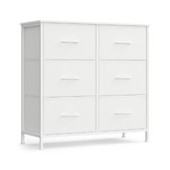 Chest of drawers with fabric drawers for versatile storage