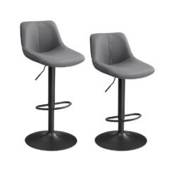 Bar Stools Set of 2 Height Adjustable Swivel Kitchen Stools