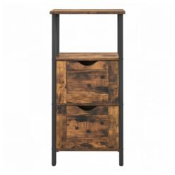 Tall Storage Tower with 3 Drawers, Bathroom Cupboard, 3-Tier Cabinet for Kitchen