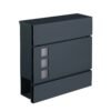 Modern Mailbox, Lockable Wall-Mounted Post Letter Box with Newspaper Holder, Easy to Install
