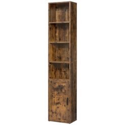 6-Tier Tall Bookcase, Bookshelf, Book Shelf with Door