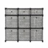 Cube Storage Shelf, 9-Drawer Bookcase, Closet Organiser for Living Room