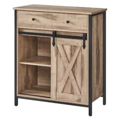 Storage Cabinet, Freestanding Floor Cabinet, Sideboard TV Cabinet with Sliding Barn Door