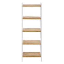 Bamboo Shelf Unit, 5-Tier Storage Organizer for Kitchen, Bathroom