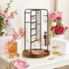Rotating Jewellery Display Stand with Bottom Tray, Black
