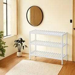 3-Tier Bamboo Shoe Rack, Entryway, Bathroom