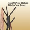 Coat Rack Freestanding, Coat Hanger Stand, Hall Tree with 2 Shelves