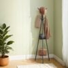 Coat Rack Freestanding, Coat Hanger Stand, Hall Tree with 2 Shelves