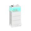 BELLAH Collection - Bedside Table with Charging Station Cloud White