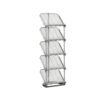 Shoe Rack Slim Sloping 5-Tier Plastic Shoe Storage Organiser Grey