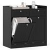 Double Tilt-Out Laundry Hamper Cabinet with Removable Baskets-Black