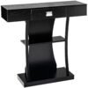 T-Shaped Console Table for Small Space-Black