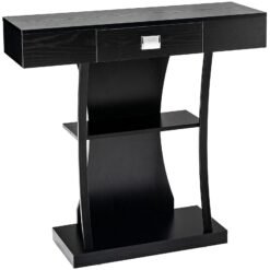 T-Shaped Console Table for Small Space-Black