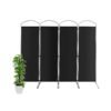 4 Panel Freestanding Folding Room Divider for Living Room Office-Black