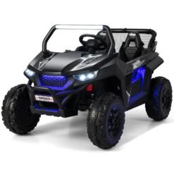 12V Electric Truck Car with Remote Controland Battery Powered UTV-Black