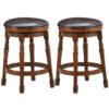 Swivel Bar Stools with Soft PU Leather and Comfortable Footrest-Size 1