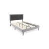 Single/Double Platform Bed with High Headboard &12 Wooden Slats-Double Size