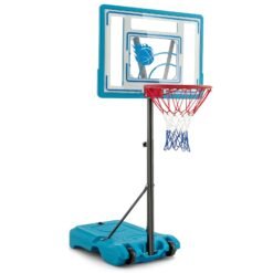 Swimming Pool Basketball Hoop Adjustable with Fillable Base and Wheels-Blue
