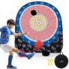 Large Dart Board for Kids Foldable and Portable Dartboard with 4 Kick Balls-Black