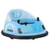6V Kids Ride on Battery Powered Bumping Car with Flashing LED Lights-Navy