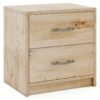 2-Drawer Nightstand with Storage for Living Room Bedroom-Oak
