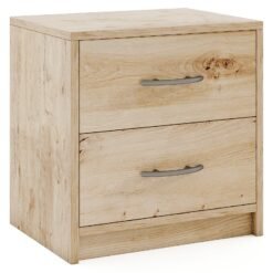 2-Drawer Nightstand with Storage for Living Room Bedroom-Oak