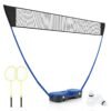 All-In-One Portable Badminton Net Set with Storage Base-Blue