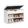 Shoes Storage Bench 60 x 30 x 44 cm White