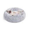 Gray Dog Bed with Removable Inner Cushion